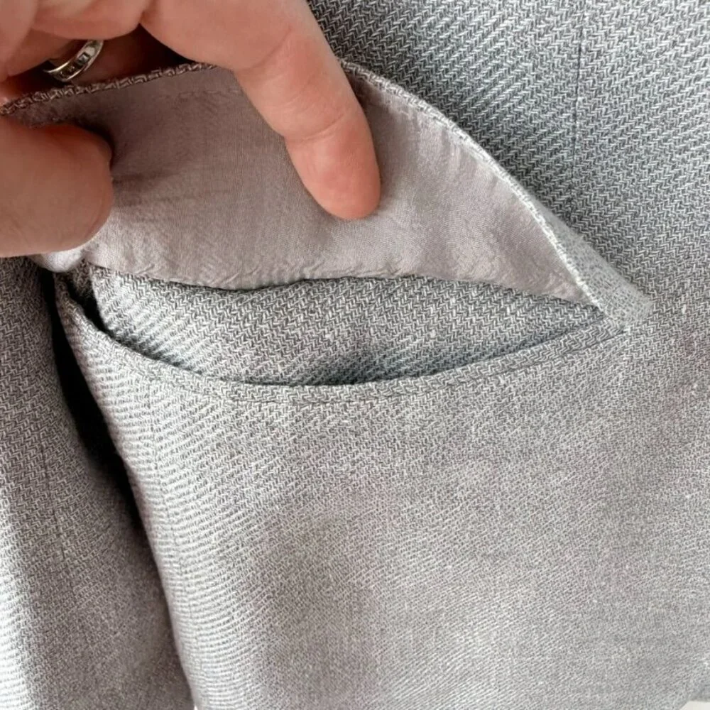 Knot Standard Grey Linen blend – Tailored Sport Coat Size 39 or 40